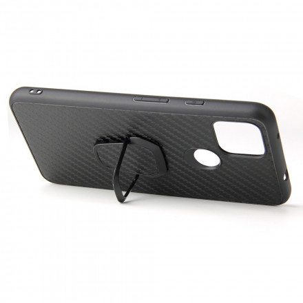 Coque Google Pixel 4a 5G Fibre Carbone Anneau-Support Coque Google Pixel 4a 5G Fibre Carbone Anneau-Support