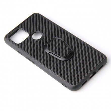 Coque Google Pixel 4a 5G Fibre Carbone Anneau-Support Coque Google Pixel 4a 5G Fibre Carbone Anneau-Support