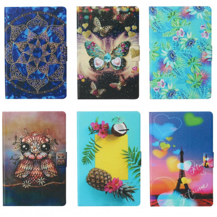 Housse Samsung Galaxy Tab A7 (2020) Fleurs et Feuilles Housse Samsung Galaxy Tab A7 (2020) Fleurs et Feuilles