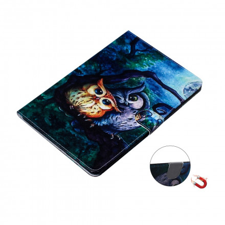 Housse Samsung Galaxy Tab A7 (2020) Peinture Hiboux Housse Samsung Galaxy Tab A7 (2020) Peinture Hiboux