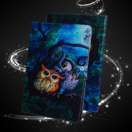 Housse Samsung Galaxy Tab A7 (2020) Peinture Hiboux Housse Samsung Galaxy Tab A7 (2020) Peinture Hiboux