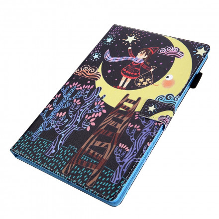 Housse Samsung Galaxy Tab A7 (2020) Fillette à la Lune Housse Samsung Galaxy Tab A7 (2020) Fillette à la Lune