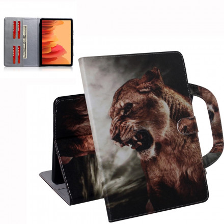 Housse Samsung Galaxy Tab A7 (2020) Lion avec Poignée Housse Samsung Galaxy Tab A7 (2020) Lion avec Poignée