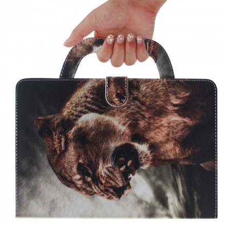 Housse Samsung Galaxy Tab A7 (2020) Lion avec Poignée Housse Samsung Galaxy Tab A7 (2020) Lion avec Poignée