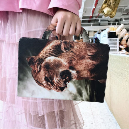 Housse Samsung Galaxy Tab A7 (2020) Lion avec Poignée Housse Samsung Galaxy Tab A7 (2020) Lion avec Poignée