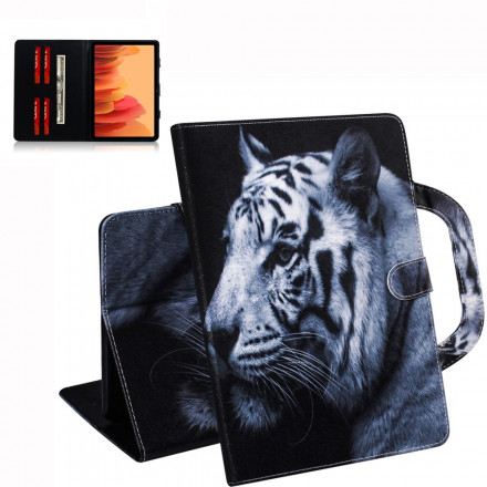 Housse Samsung Galaxy Tab A7 (2020) Tigre avec Poignée Housse Samsung Galaxy Tab A7 (2020) Tigre avec Poignée