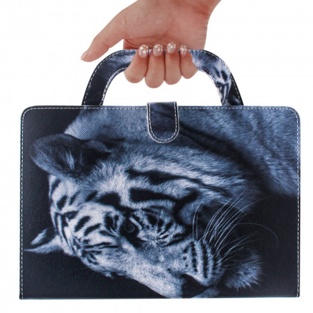 Housse Samsung Galaxy Tab A7 (2020) Tigre avec Poignée Housse Samsung Galaxy Tab A7 (2020) Tigre avec Poignée