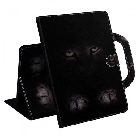 Housse Samsung Galaxy Tab A7 (2020) Yeux Félin avec Poignée Housse Samsung Galaxy Tab A7 (2020) Yeux Félin avec Poignée