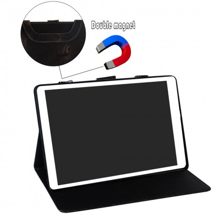 Housse Samsung Galaxy Tab A7 (2020) Yeux Félin avec Poignée Housse Samsung Galaxy Tab A7 (2020) Yeux Félin avec Poignée