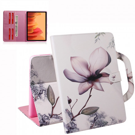 Housse Samsung Galaxy Tab A7 (2020) Fleur Vintage avec Poignée Housse Samsung Galaxy Tab A7 (2020) Fleur Vintage avec Poignée
