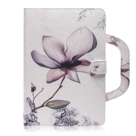 Housse Samsung Galaxy Tab A7 (2020) Fleur Vintage avec Poignée Housse Samsung Galaxy Tab A7 (2020) Fleur Vintage avec Poignée