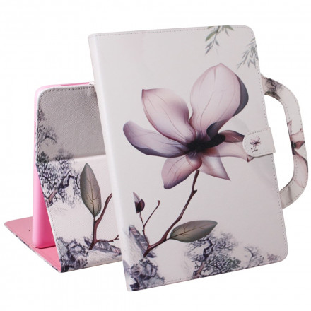 Housse Samsung Galaxy Tab A7 (2020) Fleur Vintage avec Poignée Housse Samsung Galaxy Tab A7 (2020) Fleur Vintage avec Poignée