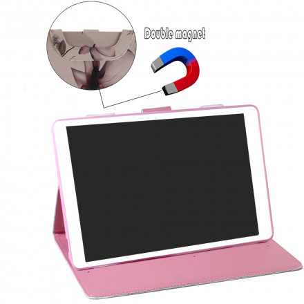 Housse Samsung Galaxy Tab A7 (2020) Fleur Vintage avec Poignée Housse Samsung Galaxy Tab A7 (2020) Fleur Vintage avec Poignée
