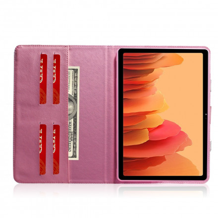 Housse Samsung Galaxy Tab A7 (2020) Fleur Vintage avec Poignée Housse Samsung Galaxy Tab A7 (2020) Fleur Vintage avec Poignée