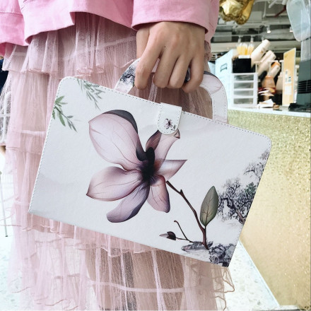 Housse Samsung Galaxy Tab A7 (2020) Fleur Vintage avec Poignée Housse Samsung Galaxy Tab A7 (2020) Fleur Vintage avec Poignée