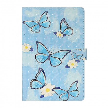Housse Samsung Galaxy Tab A7 (2020) Papillons Bleus Housse Samsung Galaxy Tab A7 (2020) Papillons Bleus