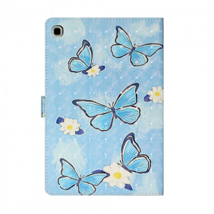 Housse Samsung Galaxy Tab A7 (2020) Papillons Bleus Housse Samsung Galaxy Tab A7 (2020) Papillons Bleus