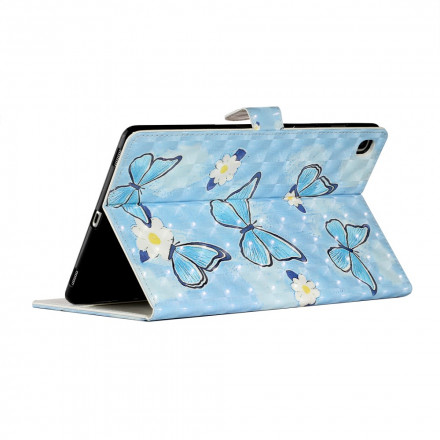 Housse Samsung Galaxy Tab A7 (2020) Papillons Bleus Housse Samsung Galaxy Tab A7 (2020) Papillons Bleus