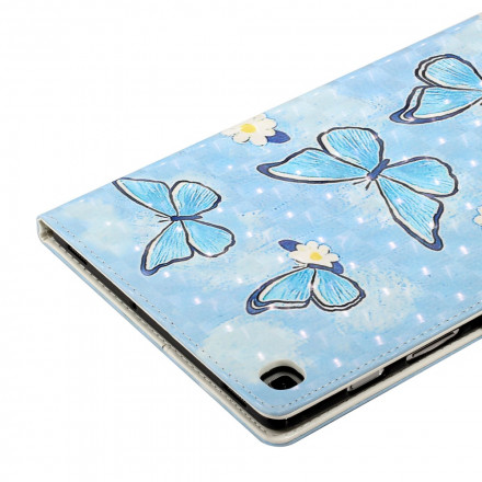 Housse Samsung Galaxy Tab A7 (2020) Papillons Bleus Housse Samsung Galaxy Tab A7 (2020) Papillons Bleus