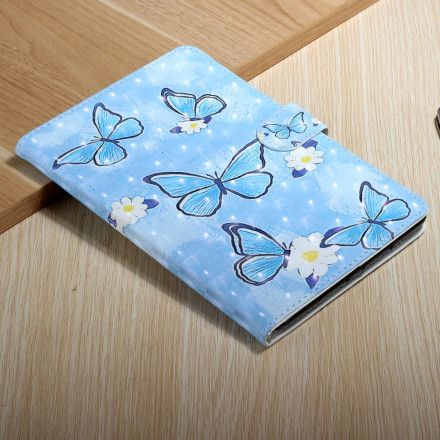 Housse Samsung Galaxy Tab A7 (2020) Papillons Bleus Housse Samsung Galaxy Tab A7 (2020) Papillons Bleus