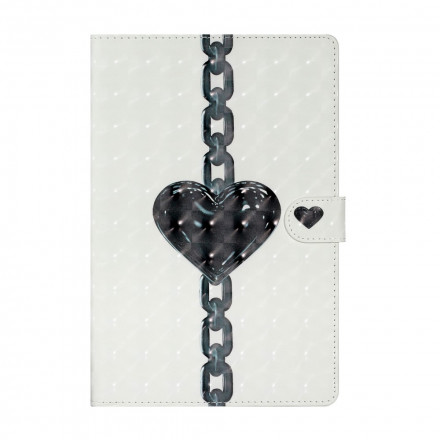 Housse Samsung Galaxy Tab A7 (2020) Coeur Enchaîné Housse Samsung Galaxy Tab A7 (2020) Coeur Enchaîné