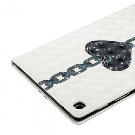Housse Samsung Galaxy Tab A7 (2020) Coeur Enchaîné Housse Samsung Galaxy Tab A7 (2020) Coeur Enchaîné