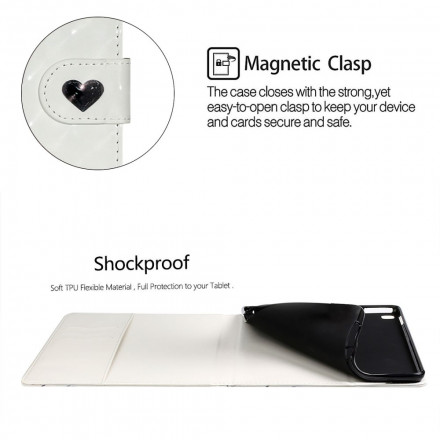 Housse Samsung Galaxy Tab A7 (2020) Coeur Enchaîné Housse Samsung Galaxy Tab A7 (2020) Coeur Enchaîné