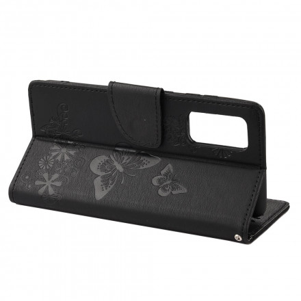 Housse Samsung Galaxy A52 5G Splendides Papillons à Lanière Housse Samsung Galaxy A52 5G Splendides Papillons à Lanière