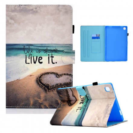Housse Samsung Galaxy Tab A7 (2020) Life is Short Plage Housse Samsung Galaxy Tab A7 (2020) Life is Short Plage