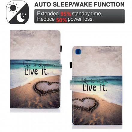 Housse Samsung Galaxy Tab A7 (2020) Life is Short Plage Housse Samsung Galaxy Tab A7 (2020) Life is Short Plage