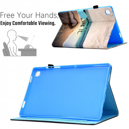 Housse Samsung Galaxy Tab A7 (2020) Life is Short Plage Housse Samsung Galaxy Tab A7 (2020) Life is Short Plage