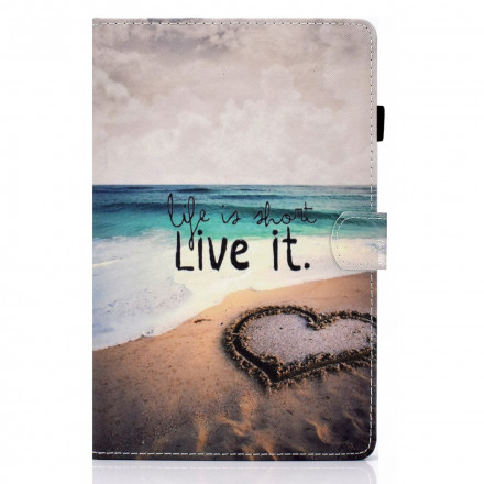 Housse Samsung Galaxy Tab A7 (2020) Life is Short Plage Housse Samsung Galaxy Tab A7 (2020) Life is Short Plage