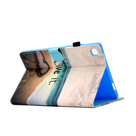 Housse Samsung Galaxy Tab A7 (2020) Life is Short Plage Housse Samsung Galaxy Tab A7 (2020) Life is Short Plage