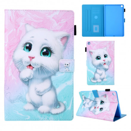 Housse Samsung Galaxy Tab A7 (2020) Chaton Marbre Housse Samsung Galaxy Tab A7 (2020) Chaton Marbre