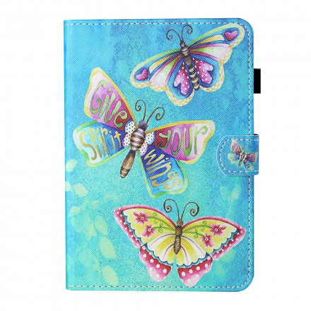 Housse Samsung Galaxy Tab A7 (2020) Papillons Multicolores Housse Samsung Galaxy Tab A7 (2020) Papillons Multicolores