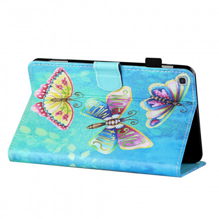 Housse Samsung Galaxy Tab A7 (2020) Papillons Multicolores Housse Samsung Galaxy Tab A7 (2020) Papillons Multicolores