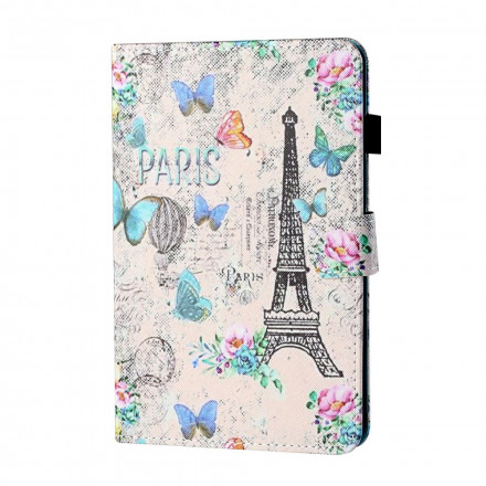 Housse Samsung Galaxy Tab A7 (2020) Tour Eiffel Papillons Housse Samsung Galaxy Tab A7 (2020) Tour Eiffel Papillons