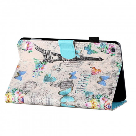 Housse Samsung Galaxy Tab A7 (2020) Tour Eiffel Papillons Housse Samsung Galaxy Tab A7 (2020) Tour Eiffel Papillons