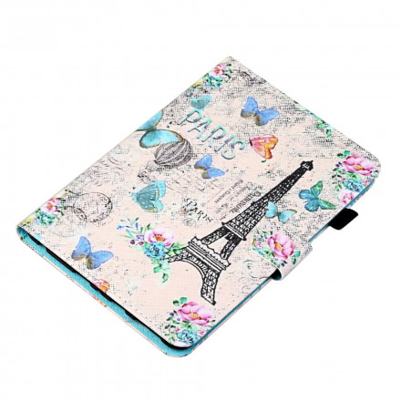 Housse Samsung Galaxy Tab A7 (2020) Tour Eiffel Papillons Housse Samsung Galaxy Tab A7 (2020) Tour Eiffel Papillons