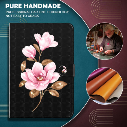 Housse Samsung Galaxy Tab A7 (2020) Light Spot Fleurs Roses Housse Samsung Galaxy Tab A7 (2020) Light Spot Fleurs Roses