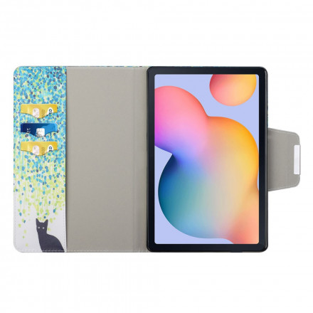 Housse Samsung Galaxy Tab A7 (2020) Chat et Pétales Housse Samsung Galaxy Tab A7 (2020) Chat et Pétales