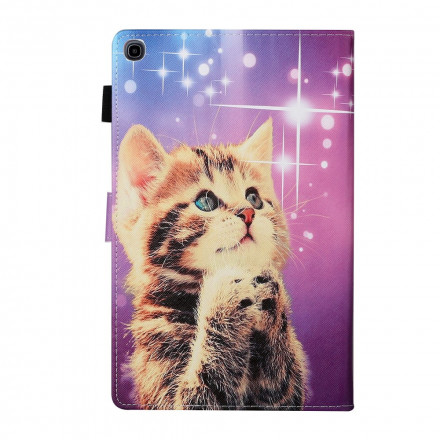 Housse Samsung Galaxy Tab A7 (2020) Chaton Attentif Housse Samsung Galaxy Tab A7 (2020) Chaton Attentif