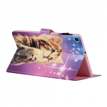 Housse Samsung Galaxy Tab A7 (2020) Chaton Attentif Housse Samsung Galaxy Tab A7 (2020) Chaton Attentif
