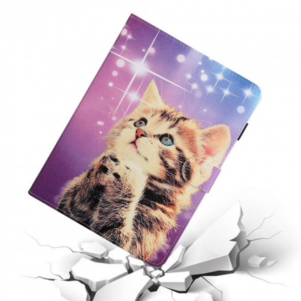 Housse Samsung Galaxy Tab A7 (2020) Chaton Attentif Housse Samsung Galaxy Tab A7 (2020) Chaton Attentif