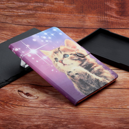 Housse Samsung Galaxy Tab A7 (2020) Chaton Attentif Housse Samsung Galaxy Tab A7 (2020) Chaton Attentif