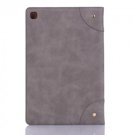 Étui Samsung Galaxy Tab A7 (2020) Simili Cuir Vintage Rivets Étui Samsung Galaxy Tab A7 (2020) Simili Cuir Vintage Rivets