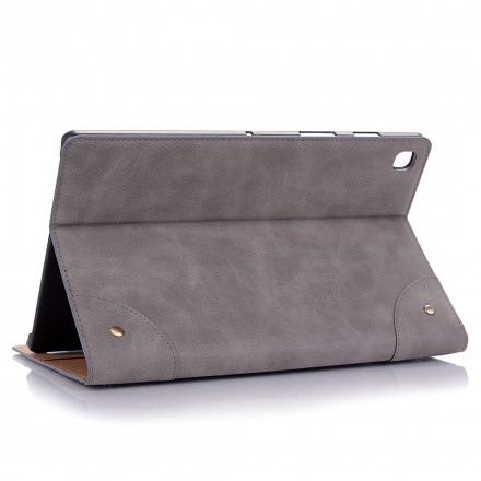 Étui Samsung Galaxy Tab A7 (2020) Simili Cuir Vintage Rivets Étui Samsung Galaxy Tab A7 (2020) Simili Cuir Vintage Rivets