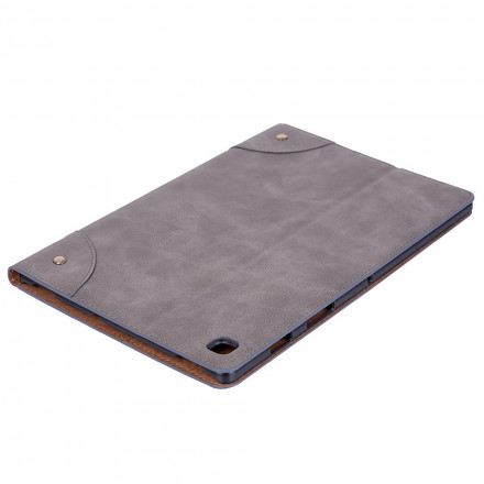 Étui Samsung Galaxy Tab A7 (2020) Simili Cuir Vintage Rivets Étui Samsung Galaxy Tab A7 (2020) Simili Cuir Vintage Rivets