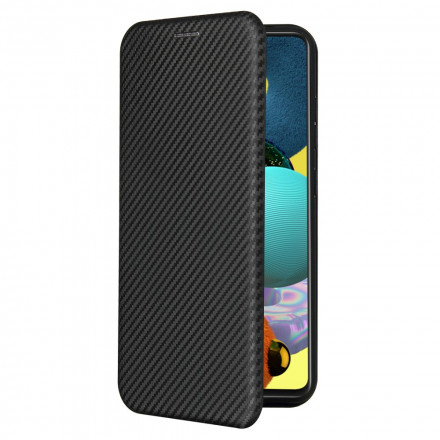 Flip Cover Samsung Galaxy A52 5G Fibre Carbone