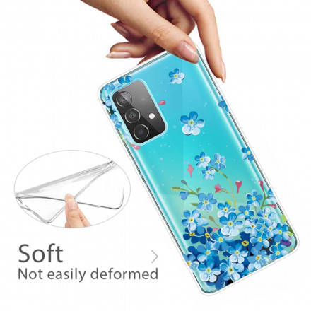 Coque Samsung Galaxy A52 5G Fleurs Bleues